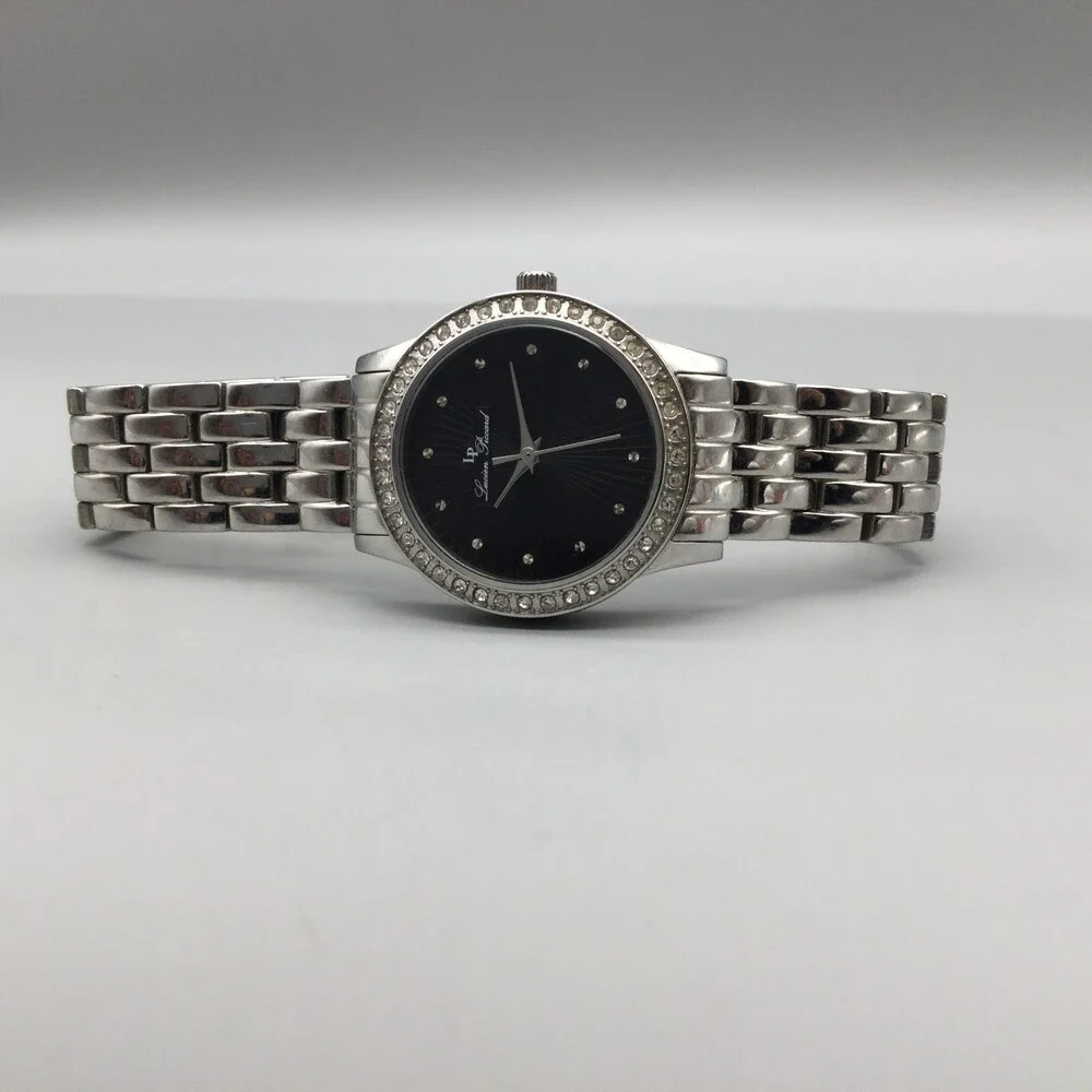 Lucien Piccard Monte Velan Womens Watch 31mm Black Crystal New Battery 8.25
